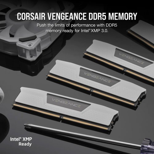 Уценка озу Corsair DDR5 32GB (2x16GB) 6000Mhz Vengeance White (CMK32GX5M2E6000Z36W) (Вскрытая упаковка, 890955) купить в Украине: Киев, Днепр, Харьков, Одесса  | Проверка совместимости, низкая цена, отзывы, характеристики от TELEMART фото