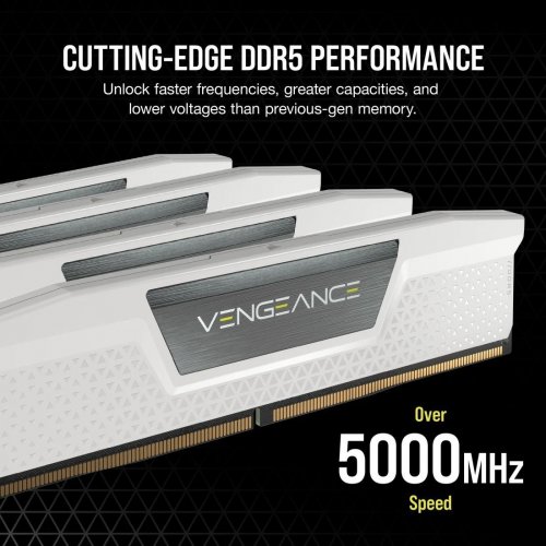 Уценка озу Corsair DDR5 32GB (2x16GB) 6000Mhz Vengeance White (CMK32GX5M2E6000Z36W) (Вскрытая упаковка, 890955) купить в Украине: Киев, Днепр, Харьков, Одесса  | Проверка совместимости, низкая цена, отзывы, характеристики от TELEMART фото