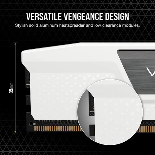 Уценка озу Corsair DDR5 32GB (2x16GB) 6000Mhz Vengeance White (CMK32GX5M2E6000Z36W) (Вскрытая упаковка, 890955) купить в Украине: Киев, Днепр, Харьков, Одесса  | Проверка совместимости, низкая цена, отзывы, характеристики от TELEMART фото