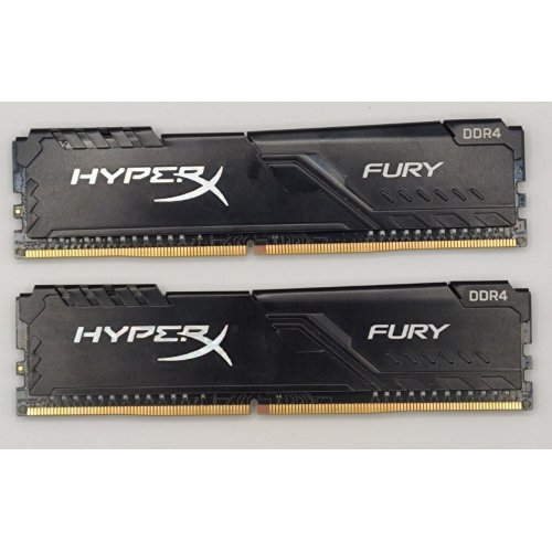 Озу HyperX DDR4 16GB (2x8GB) 2666Mhz Fury Black (HX426C16FB3K2/16) (Восстановлено продавцом, 890989) купить в Украине: Киев, Днепр, Харьков, Одесса  | Проверка совместимости, низкая цена, отзывы, характеристики от TELEMART фото
