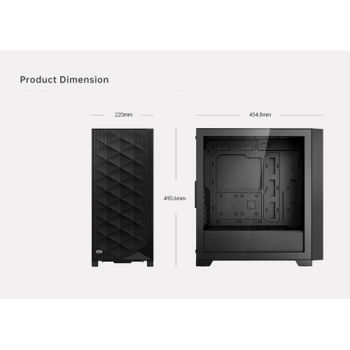 Корпус PCCooler C3D510 Tempered Glass без БП Black (Восстановлено продавцом, 891077) купить в Украине: Киев, Днепр, Харьков, Одесса  | Проверка совместимости, низкая цена, отзывы, характеристики от TELEMART фото