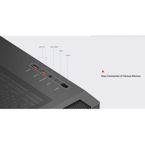 Корпус PCCooler C3D510 Tempered Glass без БП Black (Восстановлено продавцом, 891077) купить в Украине: Киев, Днепр, Харьков, Одесса  | Проверка совместимости, низкая цена, отзывы, характеристики от TELEMART фото