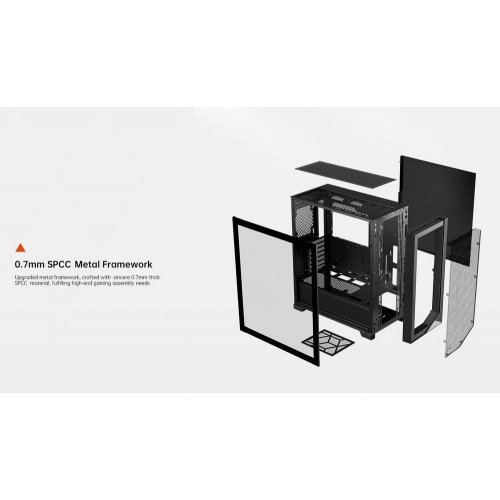 Корпус PCCooler C3D510 Tempered Glass без БП Black (Восстановлено продавцом, 891077) купить в Украине: Киев, Днепр, Харьков, Одесса  | Проверка совместимости, низкая цена, отзывы, характеристики от TELEMART фото
