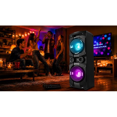 Портативна акустика REAL-EL S-2005 (EL121600033) Black купити в Україні: Київ, Львів, Хмельницький, Тернопіль, Івано-Франківськ | Низька ціна, відгуки, характеристики від TELEMART фото