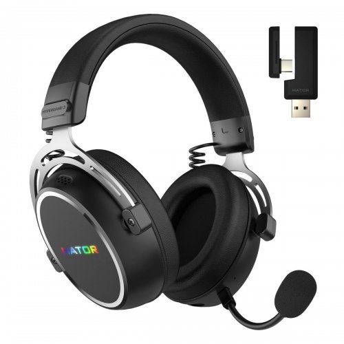 Уцінка навушники HATOR Hypergang 3 Wireless (ESH55) Black (Розкрита упаковка, 891086) купити в Україні: Київ, Львів, Хмельницький, Тернопіль, Івано-Франківськ | Низька ціна, відгуки, характеристики від TELEMART фото