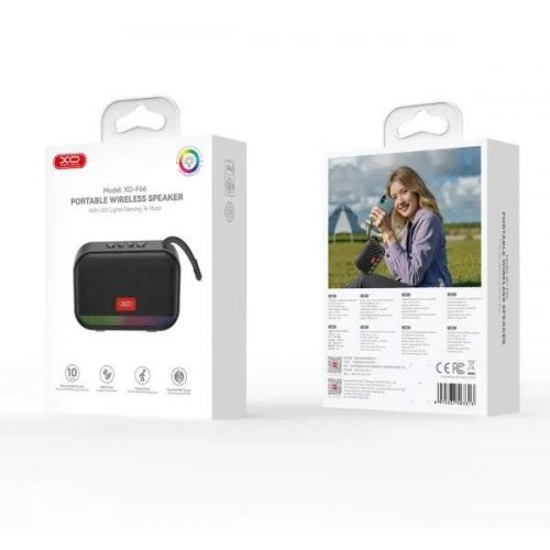 Портативна акустика XO F66 Black купити в Україні: Київ, Львів, Хмельницький, Тернопіль, Івано-Франківськ | Низька ціна, відгуки, характеристики від TELEMART фото