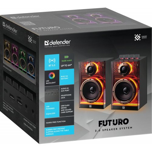 Акустическая система Defender Futuro (65087) Black купить в Украине: Киев, Днепр, Харьков, Одесса  | Низкая цена, отзывы, характеристики от TELEMART фото