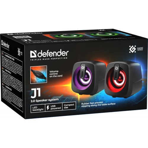 Акустическая система Defender J1 (65961) Black купить в Украине: Киев, Днепр, Харьков, Одесса  | Низкая цена, отзывы, характеристики от TELEMART фото