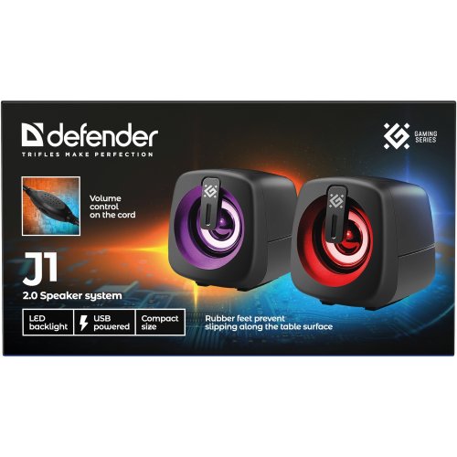 Акустическая система Defender J1 (65961) Black купить в Украине: Киев, Днепр, Харьков, Одесса  | Низкая цена, отзывы, характеристики от TELEMART фото