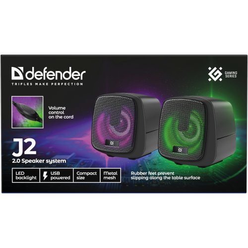 Акустическая система Defender J2 (65962) Black купить в Украине: Киев, Днепр, Харьков, Одесса  | Низкая цена, отзывы, характеристики от TELEMART фото