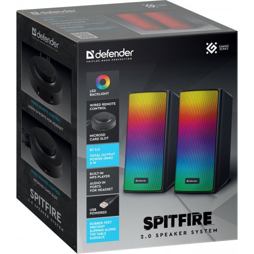 Акустическая система Defender Spitfire (65047) Black купить в Украине: Киев, Днепр, Харьков, Одесса  | Низкая цена, отзывы, характеристики от TELEMART фото