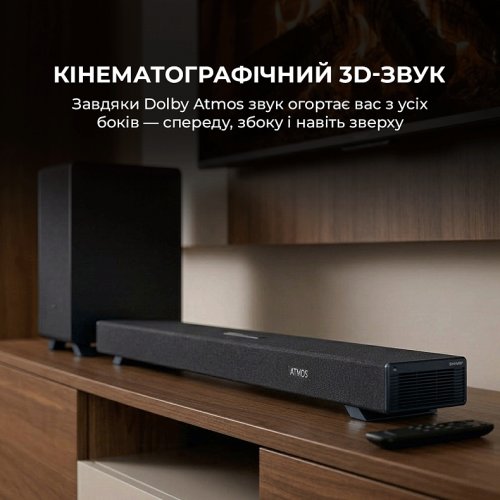 Саундбар Sharp HT-SBW55121 Black купити в Україні: Київ, Львів, Хмельницький, Тернопіль, Івано-Франківськ | Низька ціна, відгуки, характеристики від TELEMART фото