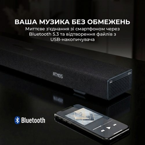 Саундбар Sharp HT-SBW55121 Black купити в Україні: Київ, Львів, Хмельницький, Тернопіль, Івано-Франківськ | Низька ціна, відгуки, характеристики від TELEMART фото
