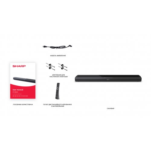 Саундбар Sharp HT-SB100 Black купити в Україні: Київ, Львів, Хмельницький, Тернопіль, Івано-Франківськ | Низька ціна, відгуки, характеристики від TELEMART фото