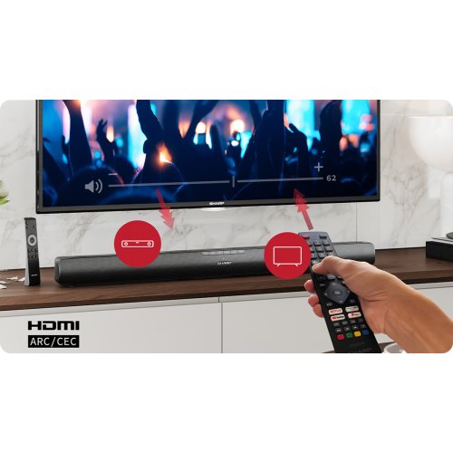 Саундбар Sharp HT-SB100 Black купити в Україні: Київ, Львів, Хмельницький, Тернопіль, Івано-Франківськ | Низька ціна, відгуки, характеристики від TELEMART фото