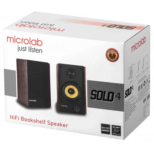 Акустична система Microlab SOLO4_V2 Dark wood купити в Україні: Київ, Львів, Хмельницький, Тернопіль, Івано-Франківськ | Низька ціна, відгуки, характеристики від TELEMART фото