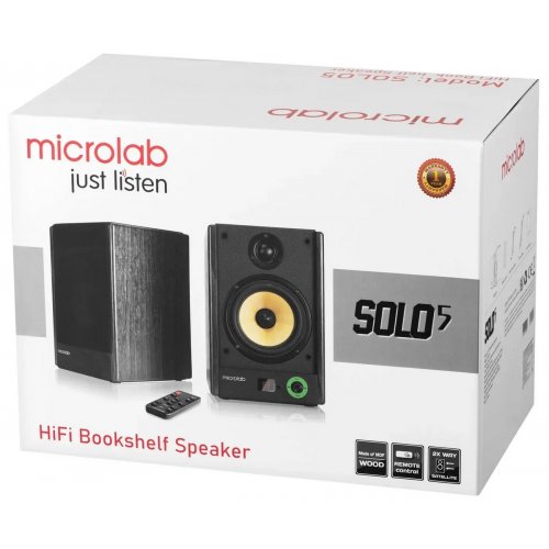 Акустична система Microlab SOLO5_V2 Dark wood купити в Україні: Київ, Львів, Хмельницький, Тернопіль, Івано-Франківськ | Низька ціна, відгуки, характеристики від TELEMART фото