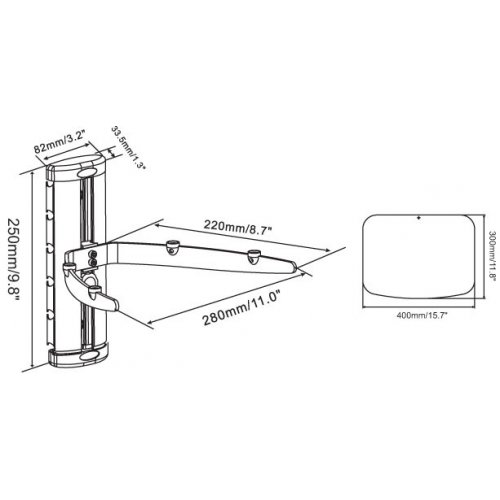 Купить Кронштейн Tecro Shelf 1 - цена в Харькове, Киеве, Днепре, Одессе
в интернет-магазине Telemart фото