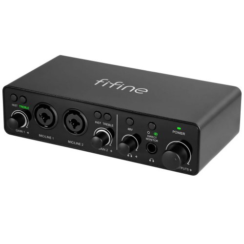 Уцінка аудіоінтерфейс Fifine Ampli 3 Black (Вітринний зразок, 891214) купити в Україні: Київ, Львів, Хмельницький, Тернопіль, Івано-Франківськ | Низька ціна, відгуки, характеристики від TELEMART фото