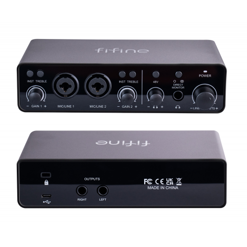 Уцінка аудіоінтерфейс Fifine Ampli 3 Black (Вітринний зразок, 891214) купити в Україні: Київ, Львів, Хмельницький, Тернопіль, Івано-Франківськ | Низька ціна, відгуки, характеристики від TELEMART фото