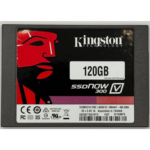 Ssd-диск Kingston SSDNow V300 120GB 2.5" (SV300S37A/120G) (Восстановлено продавцом, 891344) купить в Украине: Киев, Днепр, Харьков, Одесса  | Проверка совместимости, низкая цена, отзывы, характеристики от TELEMART фото