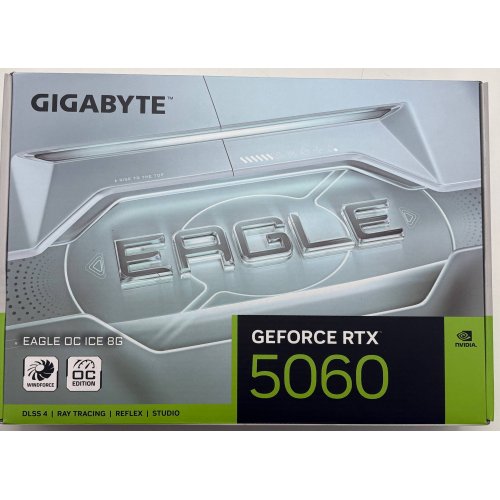 Видеокарта Gigabyte GeForce RTX 5060 EAGLE OC ICE 8192MB (GV-N5060EAGLEOC ICE-8GD) (Восстановлено продавцом, 891370) купить в Украине: Киев, Днепр, Харьков, Одесса  | Проверка совместимости, низкая цена, отзывы, характеристики от TELEMART фото
