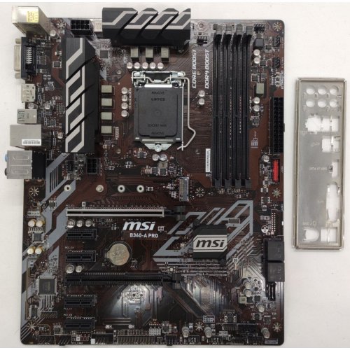 Материнская плата MSI B360-A PRO (s1151-v2, Intel B360) (Восстановлено продавцом, 891420) купить в Украине: Киев, Днепр, Харьков, Одесса  | Проверка совместимости, низкая цена, отзывы, характеристики от TELEMART фото
