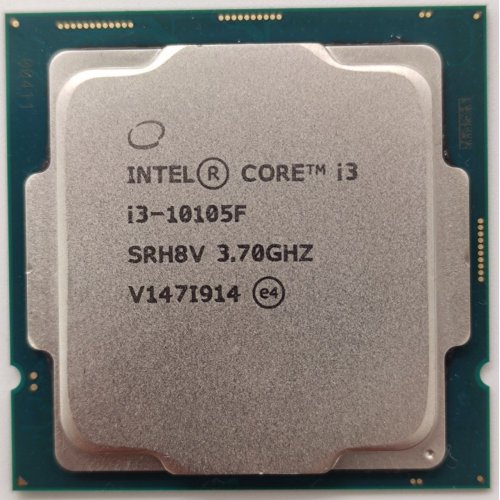 Процесор Intel Core i3-10105F 3.7(4.4)GHz 6MB s1200 Tray (CM8070104291323) (Відновлено продавцем, 891434) купити в Україні: Київ, Львів, Хмельницький, Тернопіль, Івано-Франківськ | Перевірка сумісності, низька ціна, відгуки, характеристики від TELEMART фото