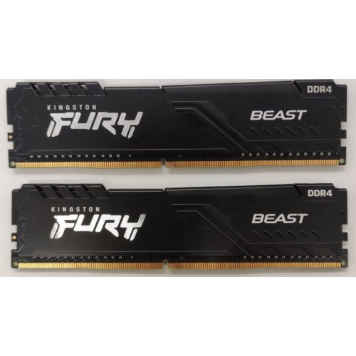 Озп Kingston DDR4 16GB (2x8GB) 2666Mhz FURY Beast Black (KF426C16BBK2/16) (Відновлено продавцем, 891436) купити в Україні: Київ, Львів, Хмельницький, Тернопіль, Івано-Франківськ | Перевірка сумісності, низька ціна, відгуки, характеристики від TELEMART фото