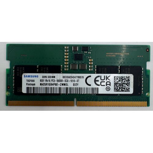 Озп Samsung SODIMM DDR5 8GB 5600Mhz (M425R1GB4PB0-CWMOL) (Відновлено продавцем, 891521) купити в Україні: Київ, Львів, Хмельницький, Тернопіль, Івано-Франківськ | Перевірка сумісності, низька ціна, відгуки, характеристики від TELEMART фото