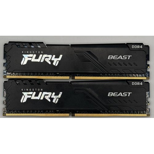 Озп Kingston DDR4 32GB (2x16GB) 3600Mhz FURY Beast Black (KF436C18BBK2/32) (Відновлено продавцем, 891547) купити в Україні: Київ, Львів, Хмельницький, Тернопіль, Івано-Франківськ | Перевірка сумісності, низька ціна, відгуки, характеристики від TELEMART фото