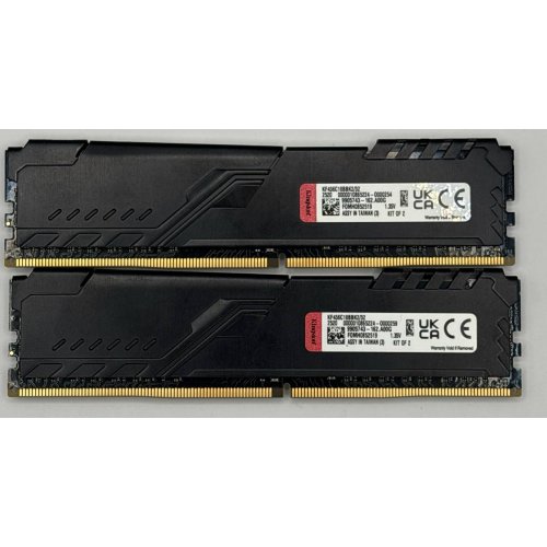 Озп Kingston DDR4 32GB (2x16GB) 3600Mhz FURY Beast Black (KF436C18BBK2/32) (Відновлено продавцем, 891547) купити в Україні: Київ, Львів, Хмельницький, Тернопіль, Івано-Франківськ | Перевірка сумісності, низька ціна, відгуки, характеристики від TELEMART фото