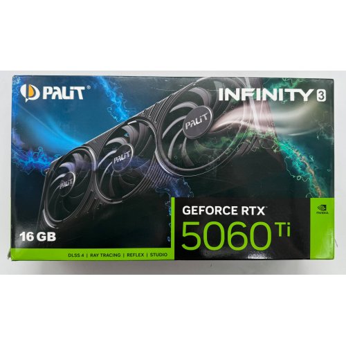 Видеокарта Palit GeForce RTX 5060 Ti Infinity 3 16384MB (NE7506T019T1-GB2061S) (Восстановлено продавцом, 891719) купить в Украине: Киев, Днепр, Харьков, Одесса  | Проверка совместимости, низкая цена, отзывы, характеристики от TELEMART фото