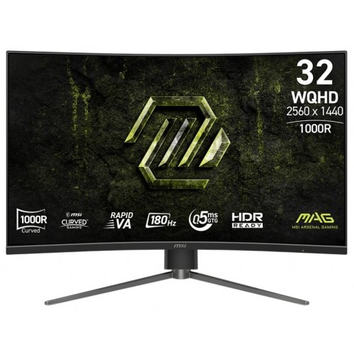 Уцінка монітор MSI 31.5" MAG 325CQPF E18 Black (Розкрита упаковка, 891729) купити в Україні: Київ, Львів, Хмельницький, Тернопіль, Івано-Франківськ | Низька ціна, відгуки, характеристики від TELEMART фото