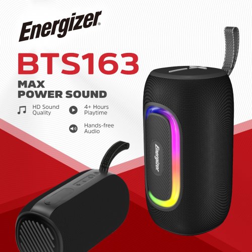 Портативна акустика Energizer BTS163 RGB 16W Black купити в Україні: Київ, Львів, Хмельницький, Тернопіль, Івано-Франківськ | Низька ціна, відгуки, характеристики від TELEMART фото
