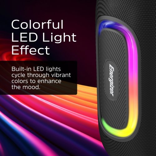 Портативна акустика Energizer BTS163 RGB 16W Black купити в Україні: Київ, Львів, Хмельницький, Тернопіль, Івано-Франківськ | Низька ціна, відгуки, характеристики від TELEMART фото