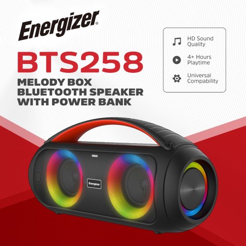 Портативна акустика Energizer BTS258 20W Black купити в Україні: Київ, Львів, Хмельницький, Тернопіль, Івано-Франківськ | Низька ціна, відгуки, характеристики від TELEMART фото