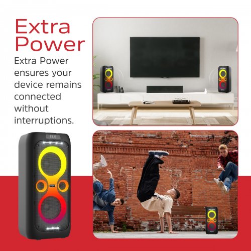 Портативна акустика Energizer BTS566 50W Black купити в Україні: Київ, Львів, Хмельницький, Тернопіль, Івано-Франківськ | Низька ціна, відгуки, характеристики від TELEMART фото