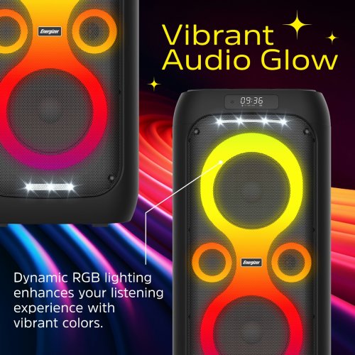 Портативна акустика Energizer BTS566 50W Black купити в Україні: Київ, Львів, Хмельницький, Тернопіль, Івано-Франківськ | Низька ціна, відгуки, характеристики від TELEMART фото