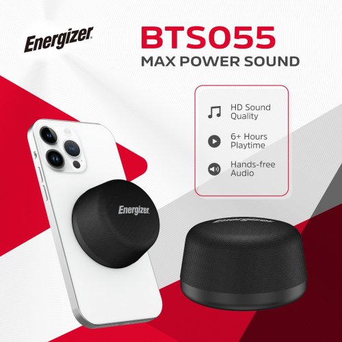 Портативна акустика Energizer BTS055 5W Black купити в Україні: Київ, Львів, Хмельницький, Тернопіль, Івано-Франківськ | Низька ціна, відгуки, характеристики від TELEMART фото