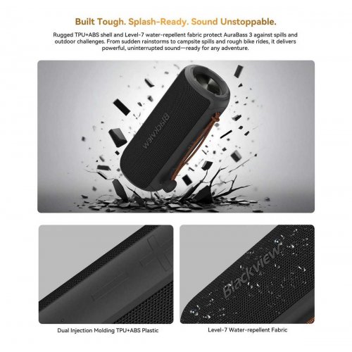 Портативна акустика Blackview AuraBass 3 (6931548324775) Black купити в Україні: Київ, Львів, Хмельницький, Тернопіль, Івано-Франківськ | Низька ціна, відгуки, характеристики від TELEMART фото