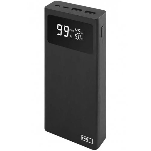 Powerbank Emos BetaQ20 20000mAh 22.5W (B0532B) Black купить в Украине: Киев, Днепр, Харьков, Одесса  | Низкая цена, отзывы, характеристики от TELEMART фото
