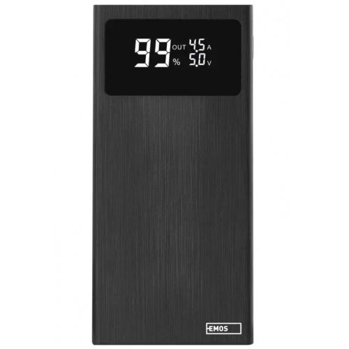 Powerbank Emos BetaQ20 20000mAh 22.5W (B0532B) Black купить в Украине: Киев, Днепр, Харьков, Одесса  | Низкая цена, отзывы, характеристики от TELEMART фото