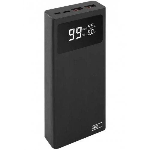 Powerbank Emos BetaQ20 20000mAh 22.5W (B0532B) Black купить в Украине: Киев, Днепр, Харьков, Одесса  | Низкая цена, отзывы, характеристики от TELEMART фото