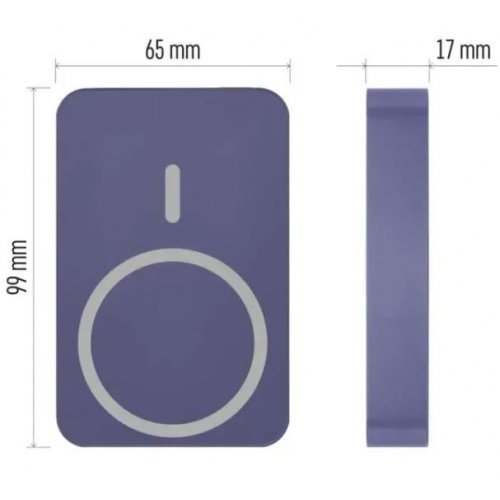 Powerbank Emos MagSafe 10000mAh 20W (B0551BL) Blue купить в Украине: Киев, Днепр, Харьков, Одесса  | Низкая цена, отзывы, характеристики от TELEMART фото