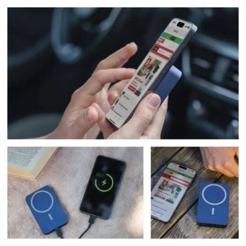 Powerbank Emos MagSafe 10000mAh 20W (B0551BL) Blue купить в Украине: Киев, Днепр, Харьков, Одесса  | Низкая цена, отзывы, характеристики от TELEMART фото