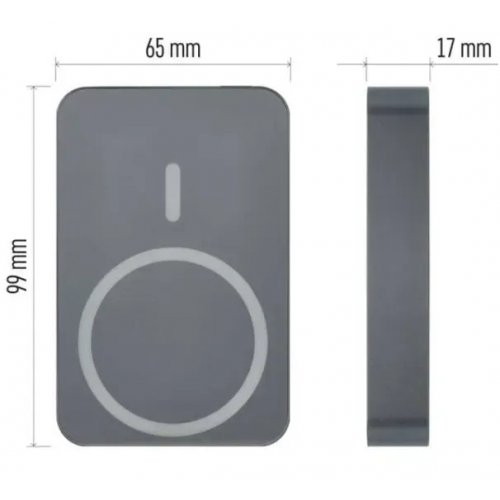 Powerbank Emos MagSafe 10000mAh 20W (B0551GY) Grey купить в Украине: Киев, Днепр, Харьков, Одесса  | Низкая цена, отзывы, характеристики от TELEMART фото