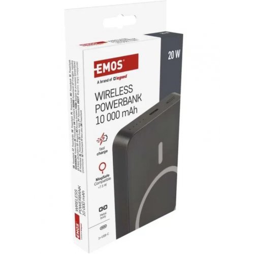 Powerbank Emos MagSafe 10000mAh 20W (B0551GY) Grey купить в Украине: Киев, Днепр, Харьков, Одесса  | Низкая цена, отзывы, характеристики от TELEMART фото