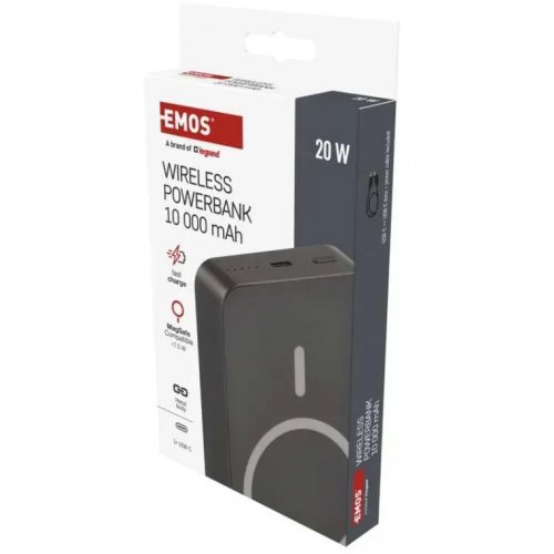 Powerbank Emos MagSafe 10000mAh 20W (B0551GY) Grey купить в Украине: Киев, Днепр, Харьков, Одесса  | Низкая цена, отзывы, характеристики от TELEMART фото