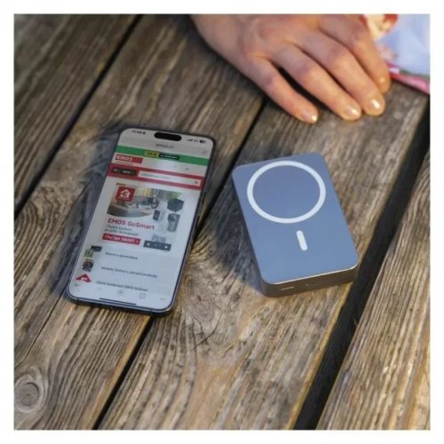 Powerbank Emos MagSafe 10000mAh 20W (B0551GY) Grey купить в Украине: Киев, Днепр, Харьков, Одесса  | Низкая цена, отзывы, характеристики от TELEMART фото